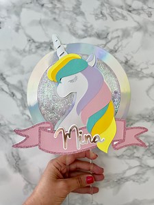 Décoration de gâteau d'anniversaire licorne : décoration de fête arc-en-ciel - Etsy France