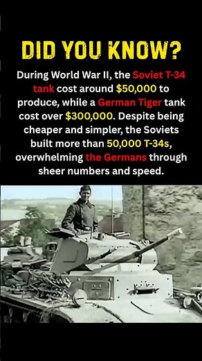 Soviet T-34 vs German Tiger Tank in WW2