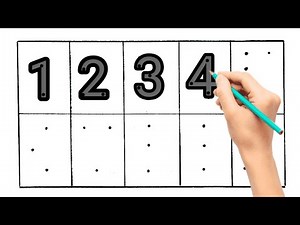 1–10 Dotted Number Tracing ✏️ | Easy Writing with Lines & Curves | Easy Counting for Kids 🔢