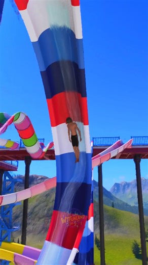 WTFunland on Instagram: "Vertical Loop Water Slide Gone Wild 😱🌊 #waterslide #waterpark #gaming #explorepage #fypシ"