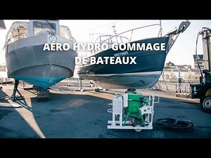 Aéro Hydro gommage d'un bateau ! Décapage antifouling - ACF