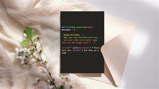 Happy Code Day: Programmer's Birthday Card With Python Greeting - Geek Chic Birthday Note for Developers and Techies - Etsy