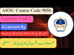 AIOU Course Code 9056 BS English Lecture Unit : 1