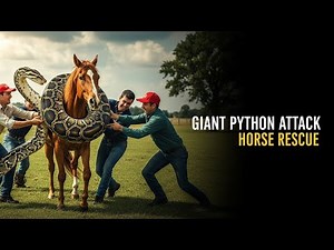 Giant Python Attacks Mother Horse – Heroic Rescue Caught on Camera