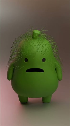 ⭐What happens if hair keeps growing? ⭐ #3danimation #blender #shorts #satisfying #blender3d