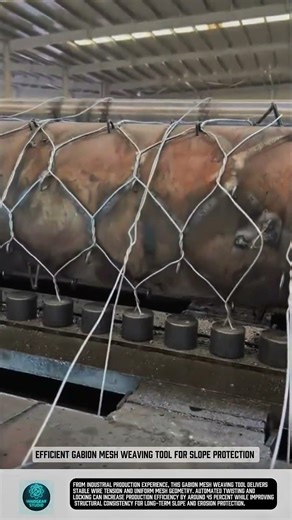 Efficient Gabion Mesh Weaving tool for Slope Protection #tools