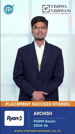 Student Archish Placement Success Story | Vishwa Vishwani Institute of Systems & Management