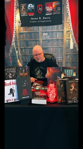 3 Book Horror Haul - 3 signed horror books by Jason R Davis shopping fiction