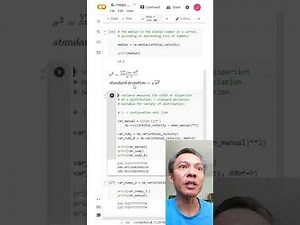 Mean Median Variance in Python and Google Colab