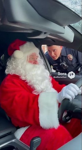 Santa Claus Pull Over By Cops #funny #cops #santa #santaclaus