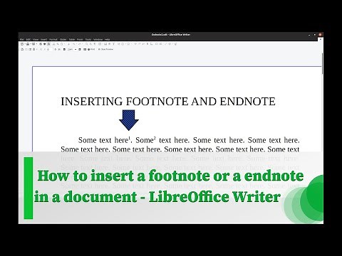 How to insert footnote or endnote in a document - LibreOffice Writer