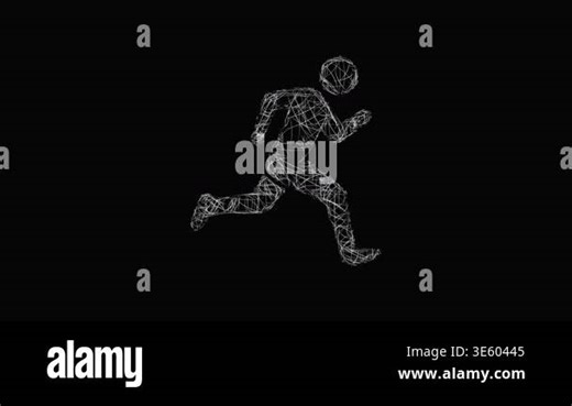 Sketch style minimal running icon animation - smooth progressive reveal' Stock Video Footage - Alamy