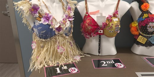 Breast cancer survivors model in annual calendar photo shoot