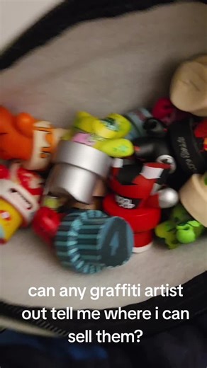 Any graffiti artists out there could tell me where I can put these up for sale or who might want them?#graffiti #graffitifatcaps #kidrobot #fyp #viral