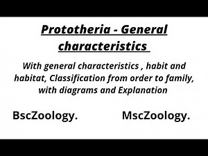 Prototheria - General Features