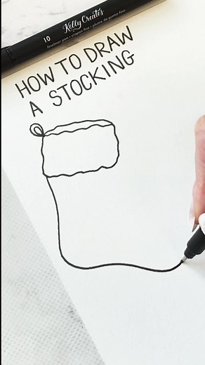 Learn How to Draw a Christmas Stocking