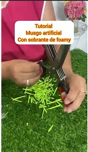 28K views · 582 reactions | Tutorial: Musgo artificial con sobrante de foamy. Objetivo: Aprenderás a elaborar tu propio musgo con sobrante de foamy, para utilizarlo en tus bellas creaciones. Pueden compartir y darle like. Saludos y bendiciones  Pedido 8681566183. @fans destacados Mundo floral de foami | Mundo floral de foami | Facebook