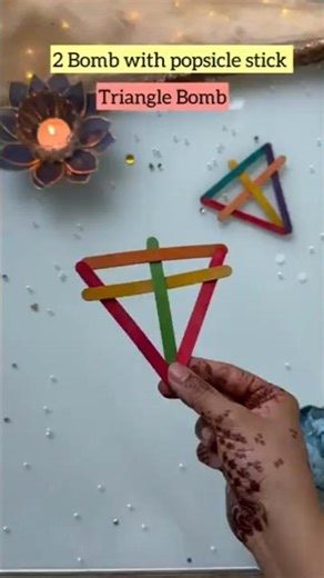 DIY Popsicle Bombs - Diwali Part 5 Triangle Bomb #DiwaliExperiments #diwalicrackers