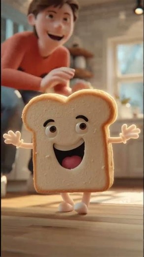 “The Dancing Bread Adventure 🍞😂 | Funny 3D Cartoon for Kids”