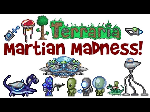 Terraria Martian Madness! Probe spawn, saucer boss, invasion, drops, guide/tips! (PC 1.3 + others)
