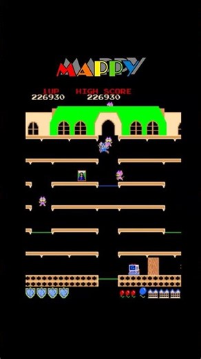 Mappy 38 – Classic Arcade Game play#shorts