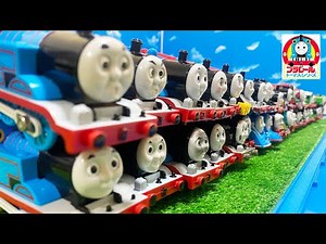 【トーマスプラレール】色んな仲間たちがたくさん走るよ♪色と数字を一緒に覚えよう！