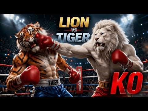 African Lion vs Siberian Tiger 🥊 Brutal Heavyweight Boxing Fight | Insane KO Finish (Round 5)