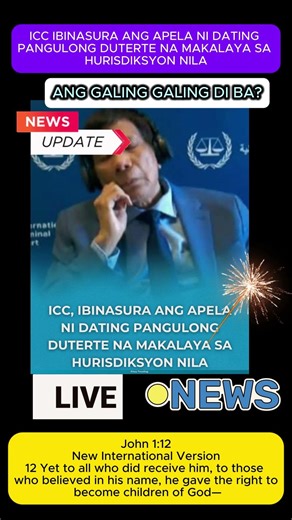 ICC IBINASURA ANG APELA NI DATING PANGULONG DUTERTE NA MAKALAYA SA HURISDIKSYON NILA