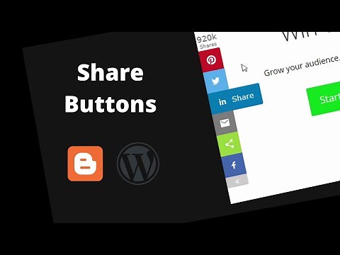 How To Create Social Media Share Buttons For Your Website Using ShareThis
