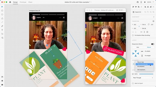 1K views · 19 reactions | Multiple time triggers bring your Adobe XD prototypes to life in new ways  Choreograph experiences using video and Lottie animations. Coordinate them to play in sequence or all at the same time. Learn how to add multiple time triggers to your prototypes here: https://adobe.ly/3JPSJOh | Adobe XD | Facebook
