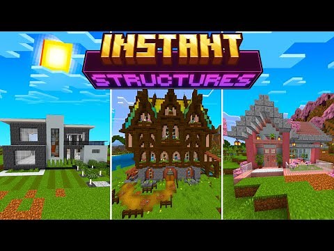 Minecraft Instant Structures Addon 1.20+ Addon Bedrock