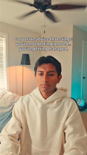 Sahil Shah on Instagram: "If your manager is “nice” but you’re not getting opportunities… that’s not neutral. That’s a signal. Here’s what’s actually happening: — 1️⃣ You’re being remembered as “high effort / low clarity” Not bad. Not great. Just… exhausting to manage. Fix: send fewer words, clearer outcomes. — 2️⃣ Silence is feedback Missed invites. Short replies. No new scope. That’s not “busy.” That’s distance. — 3️⃣ Your work is invisible unless you label it You don’t need to brag. You need 