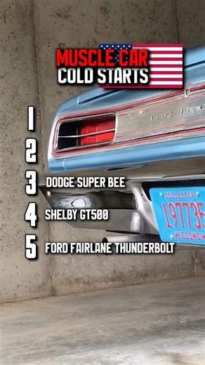 Muscle Car Cold Starts Sound