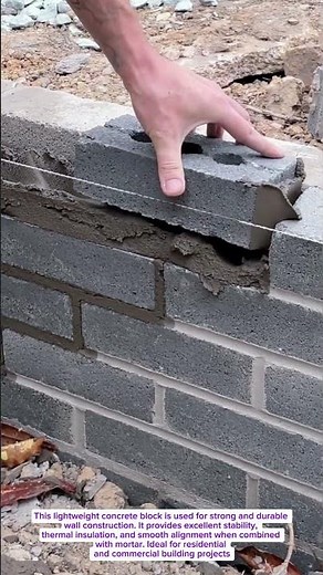 Perfect Bricklaying Technique Using Concrete Block – Satisfying Wall Construction Tutorial”