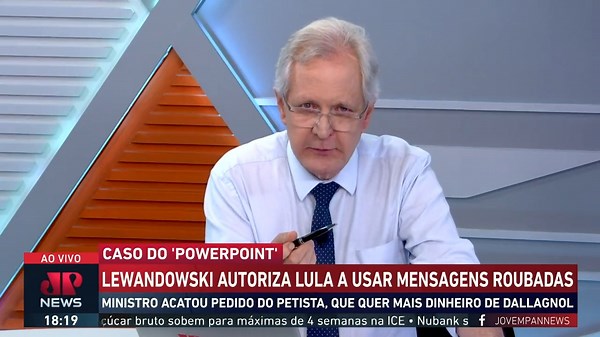 Caso Powerpoint: STF analisará mensagens ilegais roubadas de Dallagnol #OsPingosNosIs | Augusto Nunes: “Qualquer calouro de Direito sabe que provas colhidas ilegalmente não têm validade. Então, Lewandowski está como quase todos os outros ministros: agindo fora da lei. Esse é o Supremo que temos. ” 📺 Confira na JP News | Os Pingos nos Is - Jovem Pan