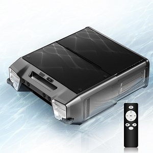 Upgraded Solar Pool Skimmer, Robotic Pool Surface Skimmer Cleaner with Remote Control -24 Hours Continuous Cleaning Smart Obstacle Avoidance