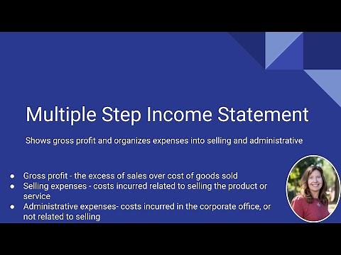 Multiple Step Income Statement