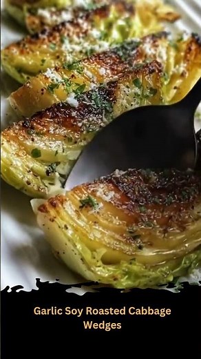 Garlic Soy Roasted Cabbage Wedges