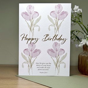 Christian Happy Birthday Card | Christian Birthday Card for Her | Bible Verse Birthday Card | Floral Birthday Card - Etsy UK
