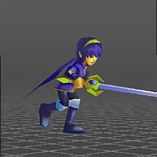 Super Smash Bros DS. Concept: Marth's Walk Animation #nintendo #nintendoswitch #zelda #gaming #3d