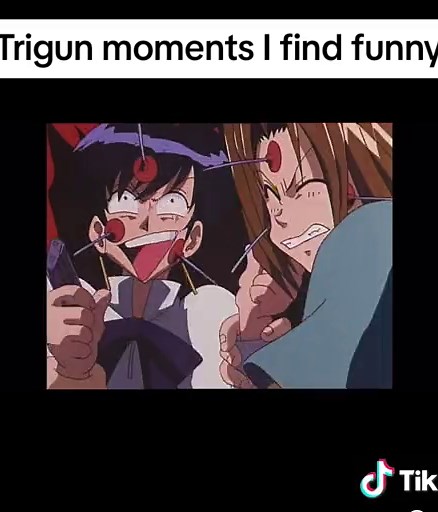 Just started watching the original Trigun anime so I thought I'd collect some funny moments along the way. This'll probably be multiple parts lol #trigun #trigunedit #trigun98 #trigun98edit #vashthestampede #vashthestampedeedit #vash #vashedit #nicholasdwolfwood #wolfwood #nicholasdwolfwoodedit #wolfwoodedit #merylstryfe #millythompson #foryoupage #foryou #fyp
