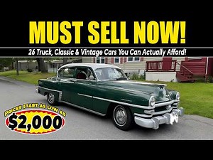 Must Sell Now by Owner – WHY SO CHEAP? 26 Classic & Vintage Cars You Can Actually Afford!