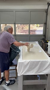 All the porcelain slip is now in the clay drying rack. It’s time to clean up. . . . www.tiltonpottery.com/ #ceramic #pottery #clay #studiopotter #handcrafted #handmade #keramika #craft #form #artist #porcelain #crystalline #glaze #handmade #vase #wheelthrown #vessel #porcelain #finecraft #macrocosm #keramik #microcosm #universes #crystals #potter #keramik #contemporaryart #design #oneofakind #nofilter | John Tilton Pottery