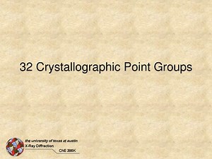 32 Crystallographic Point Groups - SlideServe
