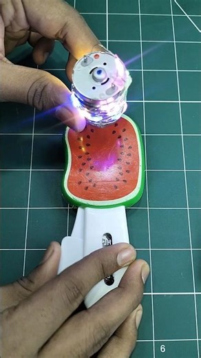 Hand Power Turn On RGB Light #light #dcmotor #shorts