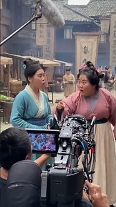 Behind the scenes of a Chinese historical drama filming at an old market #behindthescenes