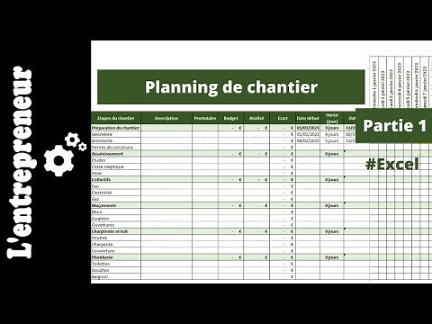 #1 Create a construction site schedule on Excel