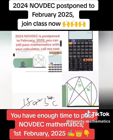 Prep for NOVDEC Mathematics Exam in February 2025