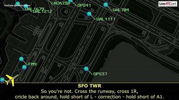 Air traffic control mistake almost causes collision at airport