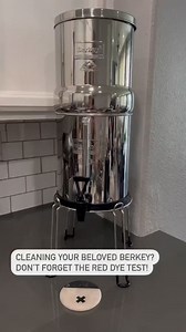 Whenever you're cleaning your Berkey, the red dye test is always a must-do to make sure your filter elements are still functioning properly! 🩸 #USABerkeyFilters #RedDyeTest | USA Berkey Filters